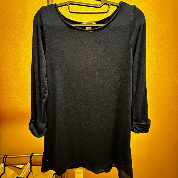 White House Black Market Midnight Blue Rayon Tunic - Picture 1 of 5